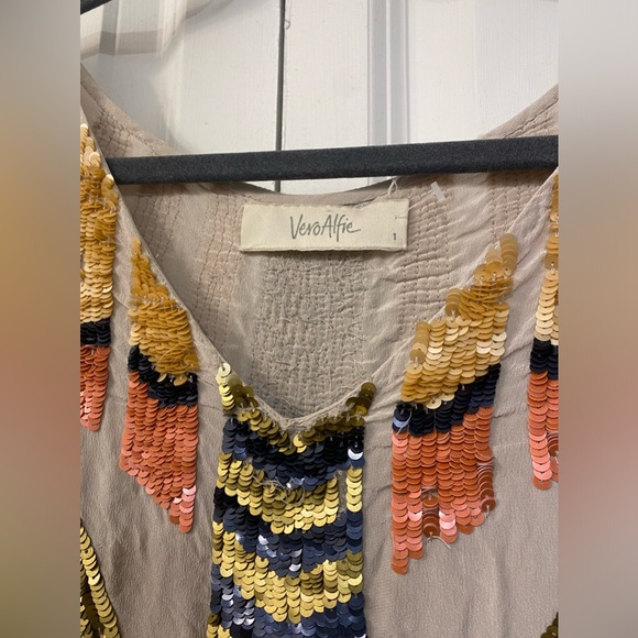 Vero Alfie 100% Silk Sequin Dress - Picture 3 of 7